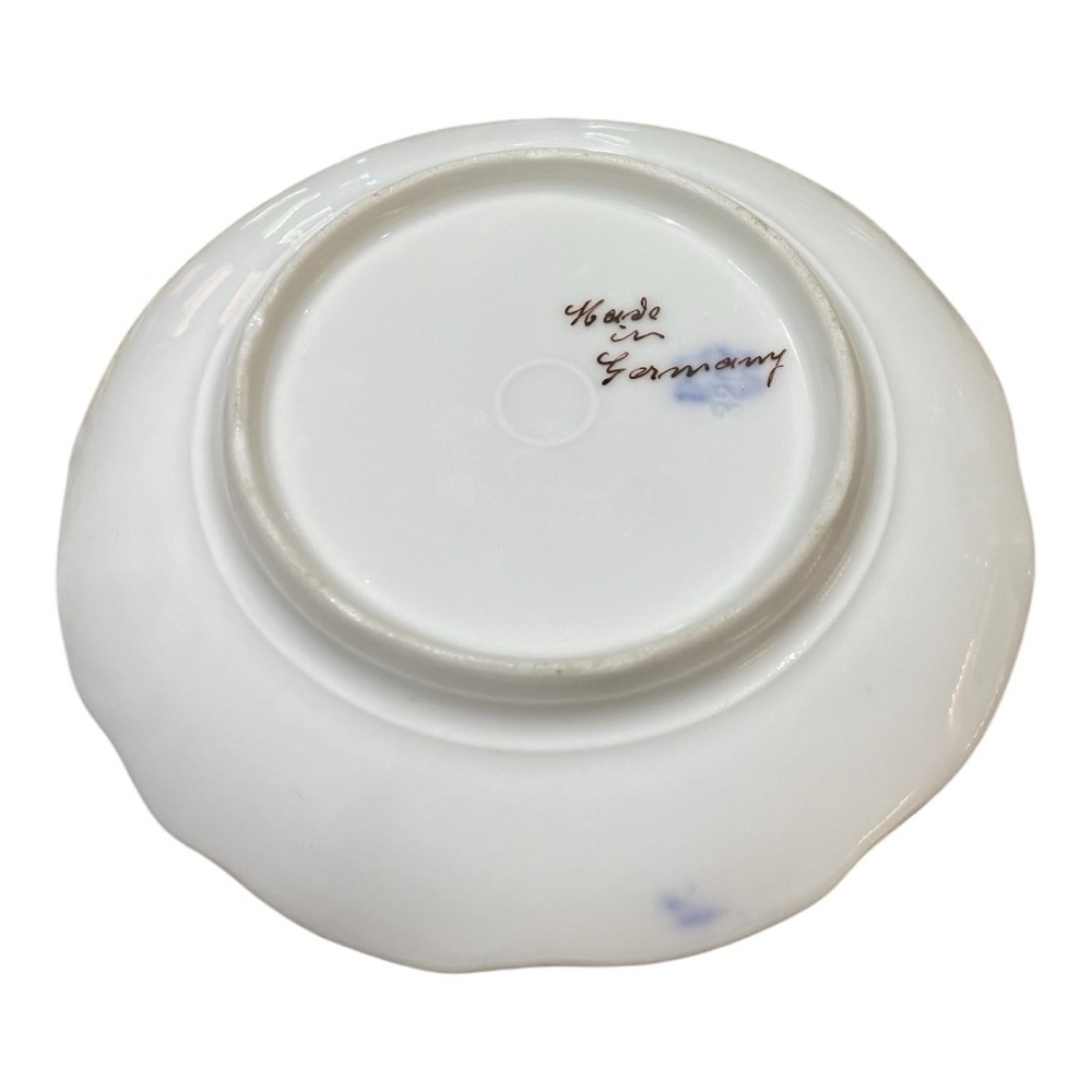 Beautiful German made saucer. White with gold trim and Cobalt. EVC - Picture 5 of 5